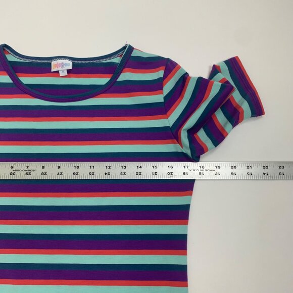 LuLaRoe Womens Striped Casual Tops Size M Cotton/Polyester Short Sleeve lot of 2 - Picture 9 of 10